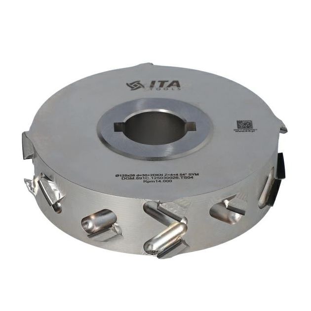 Насадна фреза DGM DIA D=125 I=26/33 d=30+2CH LN Z=4+4 H=4,0 a54°, фото  | SNABZHENIE.com.ua
