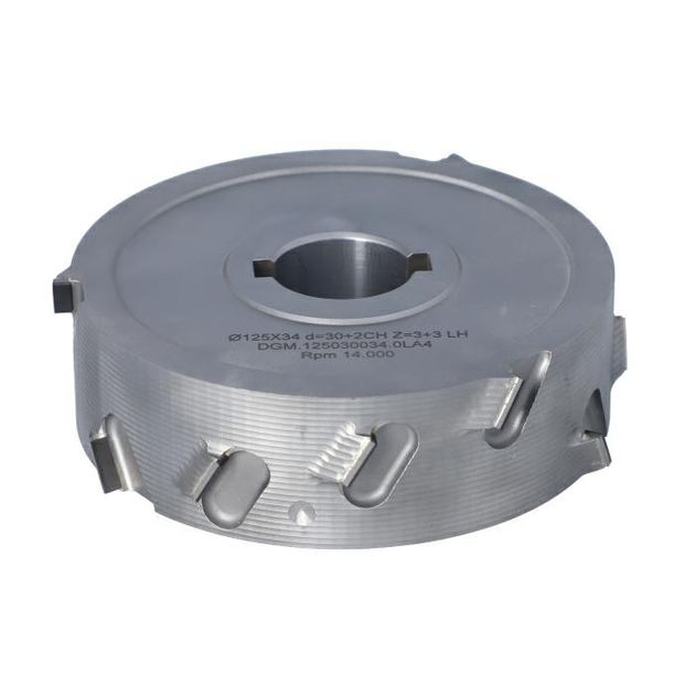 Фреза DGM насадна DIA D=125 l=34 d=30+2CH Z=3+3 H=4,5 LH без фаски, фото  | SNABZHENIE.com.ua