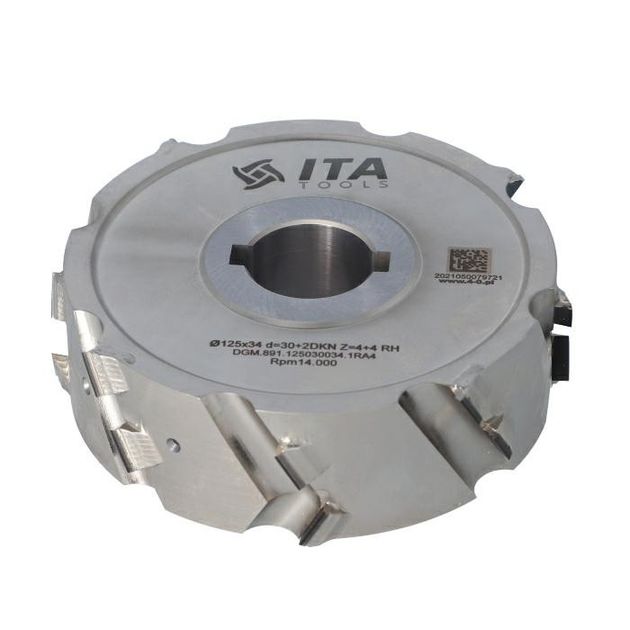 Фреза насадна DGM DIA D=125 l=36 d=30+2CH Z=4+4 (16) H=4,5 RH / a30°, фото  | SNABZHENIE.com.ua
