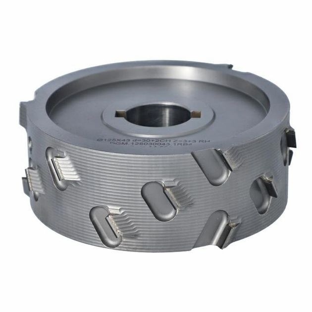 Фреза насадная D=125 I=43 d=30+2CH Z=3+3 H=4,5 RH верхняя фаска / ZPK, фото  | SNABZHENIE.com.ua