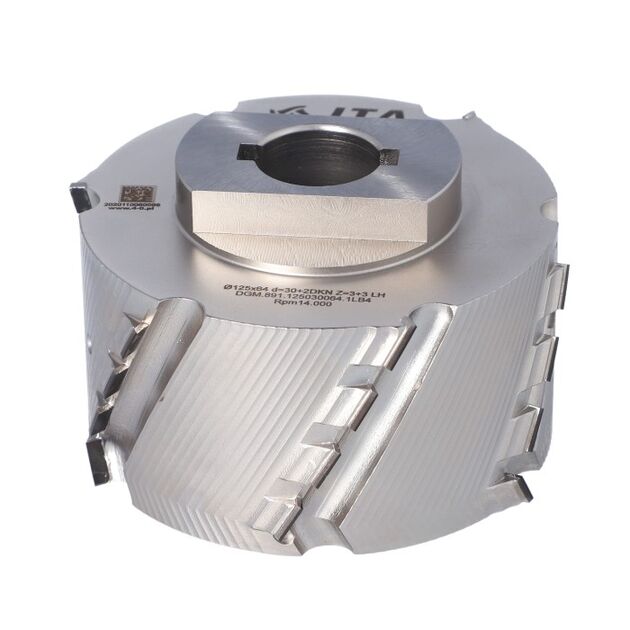 Фреза насадная DGM DIA D=125 l=64 d=30+2CH Z=3+3 (24) H=4,5 LH IMA NOVIMAT / стружколом, фото , изображение 2 | SNABZHENIE.com.ua