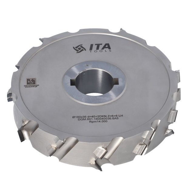 Фреза насадная DGM DIA D=180 l=36 d=40+2CH Z=6+6+6+6 H=5 LH, фото , изображение 2 | SNABZHENIE.com.ua