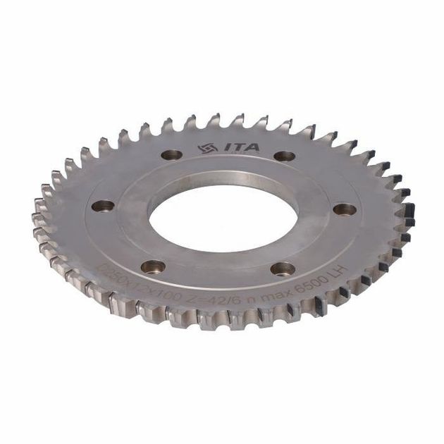 Насадная фреза Hogger COMPACT D=250 I=12 F=100+6/15/160 Z=42/6 (42) H6,0 LH, фото , изображение 2 | SNABZHENIE.com.ua