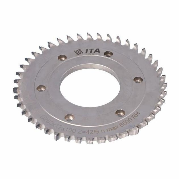 Фреза насадная Hogger COMPACT D=250 I=12 F=100+6/15/160 Z=42/6 (42) H6,0 RH, фото  | SNABZHENIE.com.ua