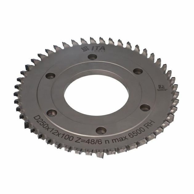 Насадна фреза Hogger COMPACT D=250 I=12 F=100+6/15/160 Z=48/6 (48) H6,0 RH, фото  | SNABZHENIE.com.ua