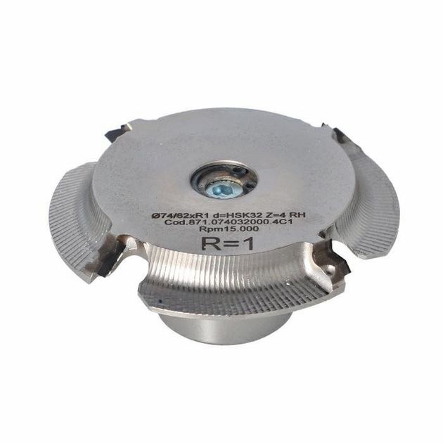 DGB. Фреза PCD D=74/62 I=R1,0/33 F=HSK32Z=4 H3,0 RH / IS, фото , изображение 5 | SNABZHENIE.com.ua