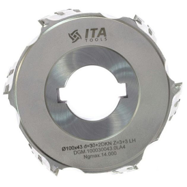 Фреза насадная DGM DIA 100 F30 I43 Z3+3 RH H4,5 без фаски, фото , изображение 5 | SNABZHENIE.com.ua