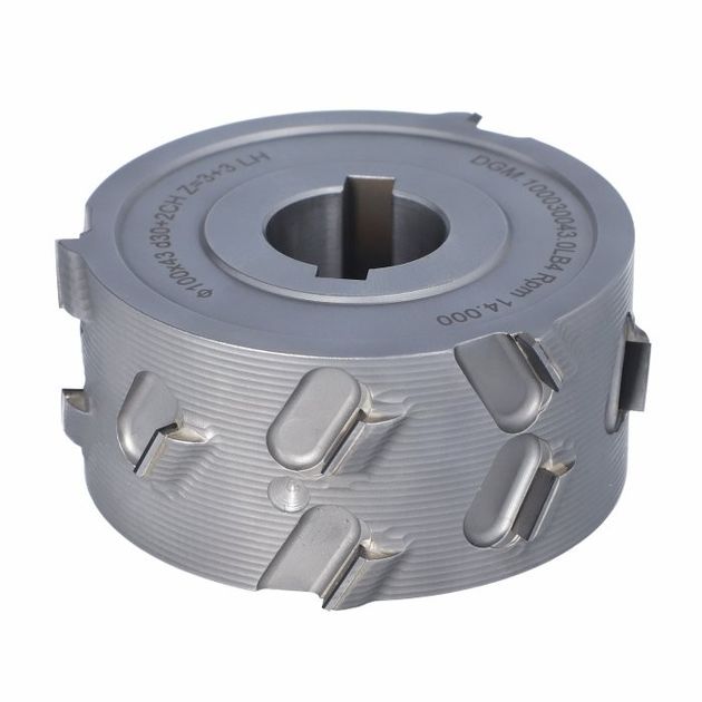 DGM Фреза насадная DIA D=100 I=43 d=30+2CH Z=3+3 (15) H4,5 RH верхняя фаска, фото , изображение 5 | SNABZHENIE.com.ua