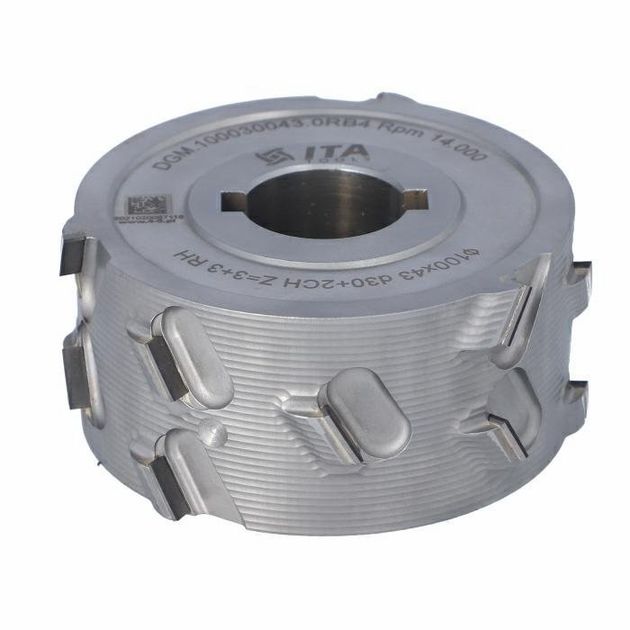 DGM Фреза насадная DIA D=100 I=43 d=30+2CH Z=3+3 (15) H4,5 RH верхняя фаска, фото , изображение 13 | SNABZHENIE.com.ua