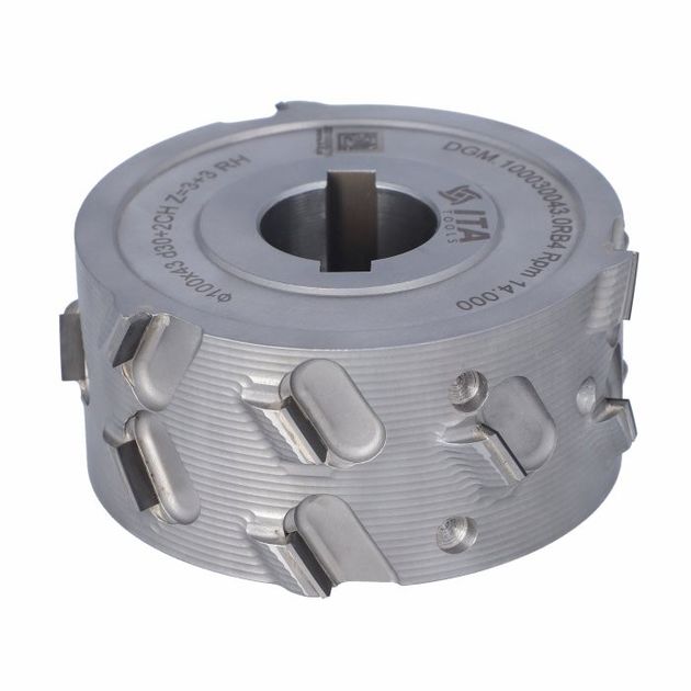 DGM Фреза насадная DIA D=100 I=43 d=30+2CH Z=3+3 (15) H4,5 RH верхняя фаска, фото , изображение 15 | SNABZHENIE.com.ua