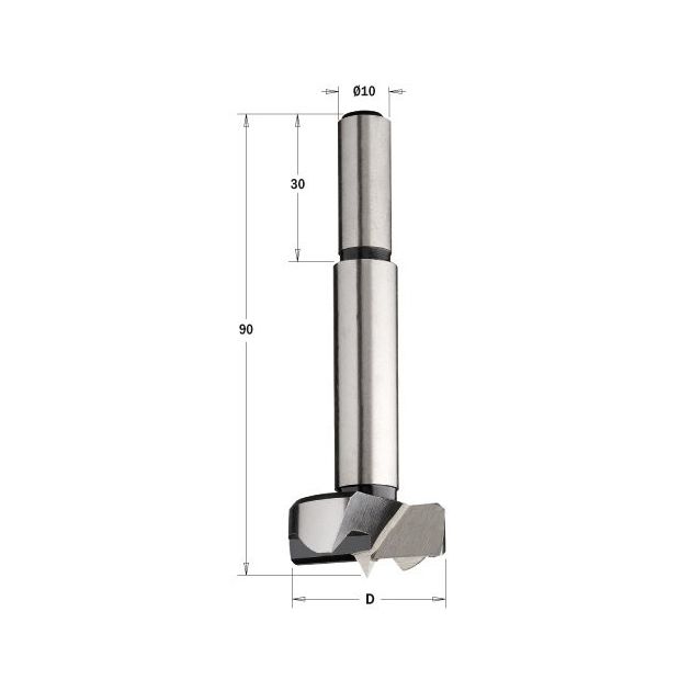Свердло чашковое SP RH D=10 L=90 S=10x30 (цил. хвостовик) CMT, фото  | SNABZHENIE.com.ua