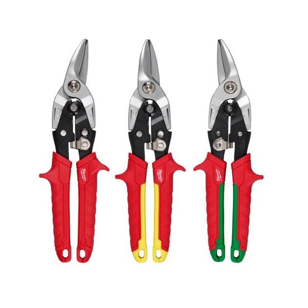 Набор ножниц по металлу MILWAUKEE, (3шт) (прямой / правый  / левый рез), фото , изображение 2 | SNABZHENIE.com.ua Набор ножниц по металлу MILWAUKEE, (3шт) (прямой / правый  / левый рез), фото , изображение 2 | SNABZHENIE.com.ua