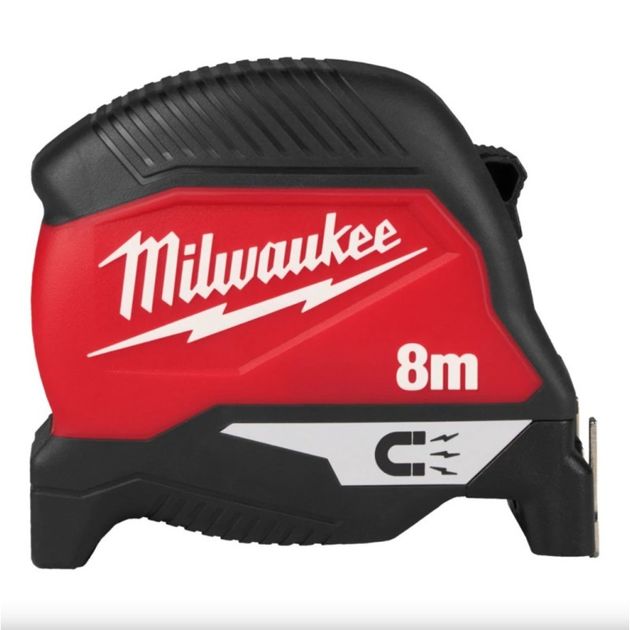 Рулетка магнитная MAGNETIC MILWAUKEE (Gen4), (полотно 30мм), 8м, фото  | SNABZHENIE.com.ua