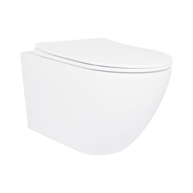 Унитаз подвесной Qtap Robin New Ultra Quiet с сиденьем с сиденьем Soft-Close  WHITE QT13332381АSW, фото  | SNABZHENIE.com.ua