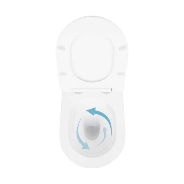 Унитаз подвесной Qtap Robin New Ultra Quiet с сиденьем с сиденьем Soft-Close  WHITE QT13332381АSW, фото , изображение 7 | SNABZHENIE.com.ua Унитаз подвесной Qtap Robin New Ultra Quiet с сиденьем с сиденьем Soft-Close  WHITE QT13332381АSW, фото , изображение 7 | SNABZHENIE.com.ua