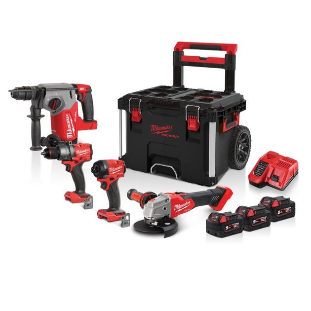 Набор из 4х инструментов аккумуляторных бесщеточных MILWAUKEE M18 FPP4BJ-503P, фото  | SNABZHENIE.com.ua