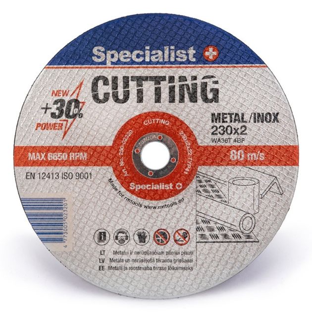 Абразивный отрезной диск по металлу Specialist+ CUTTING 230x2x22, фото  | SNABZHENIE.com.ua