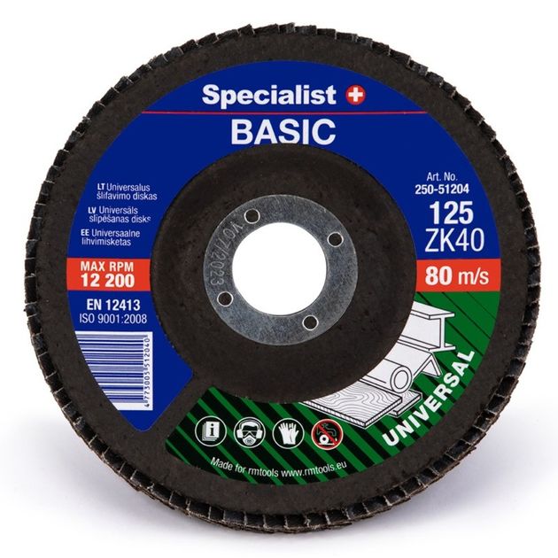 Шліфувальний диск Specialist+ BASIC 125 ZK40, фото  | SNABZHENIE.com.ua