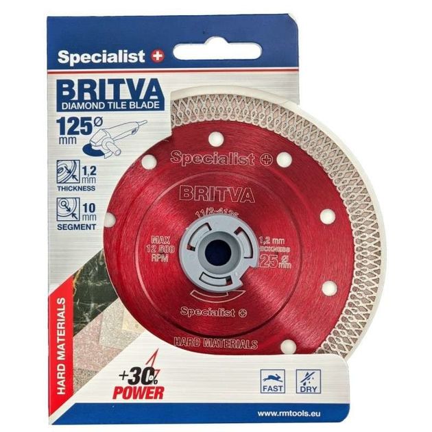 Диск алмазный Specialist+ BRITVA 125 мм, 1,3 мм, 22 мм, фото  | SNABZHENIE.com.ua