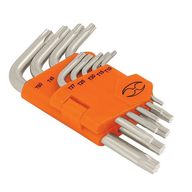 Набор Torx ключей в пластиковой кассете, 9 шт., фото  | SNABZHENIE.com.ua