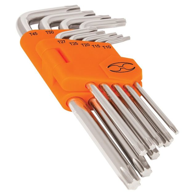 Набор удлинённых Torx ключей в пластиковом кейсе, 9 шт., фото  | SNABZHENIE.com.ua