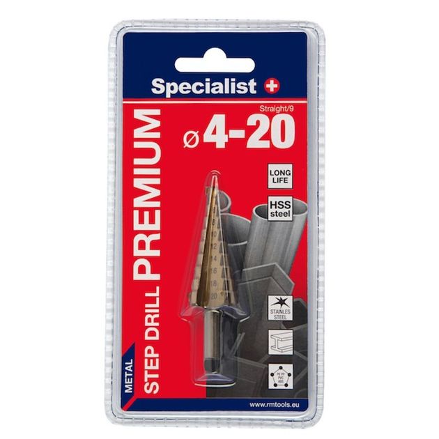 Ступенчатое сверло по металлу Specialist+ PREMIUM 4-20 мм, фото  | SNABZHENIE.com.ua