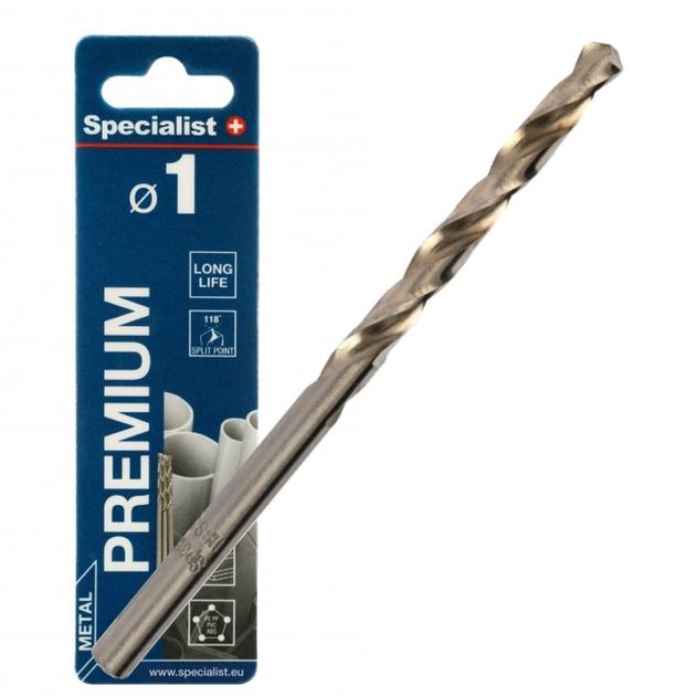 Сверло по металлу Specialist+ PREMIUM 1,0 мм, 3 шт., фото  | SNABZHENIE.com.ua