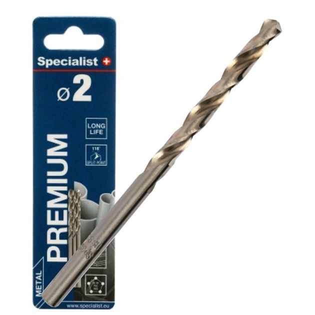 Сверло по металлу Specialist+ PREMIUM 2,0 мм, 3 шт., фото  | SNABZHENIE.com.ua