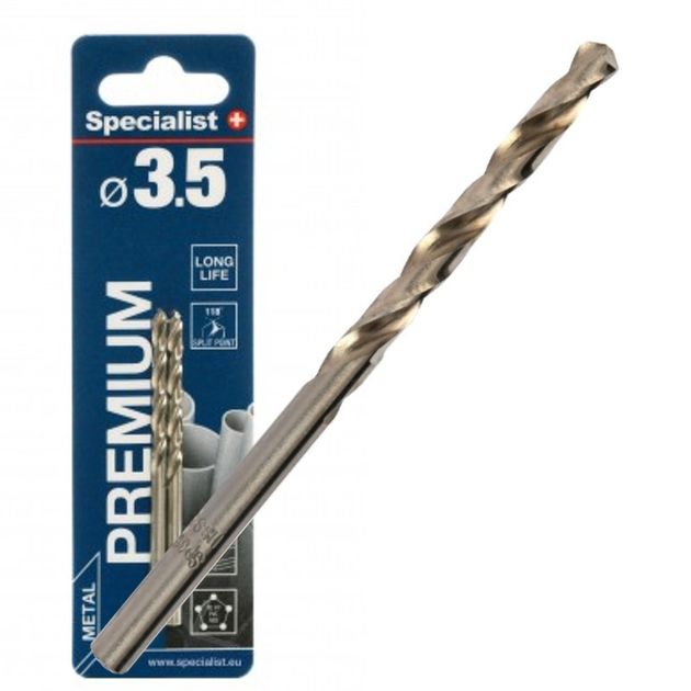 Сверло по металлу Specialist+ PREMIUM 3,5 мм, 2 шт., фото  | SNABZHENIE.com.ua