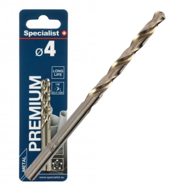 Сверло по металлу Specialist+ PREMIUM 4,0 мм, 2 шт., фото  | SNABZHENIE.com.ua