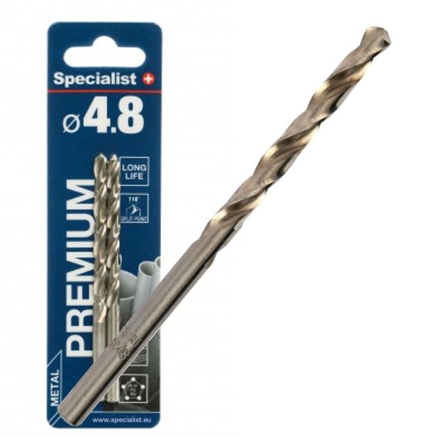 Сверло по металлу Specialist+ PREMIUM 4,8 мм, 2 шт., фото  | SNABZHENIE.com.ua
