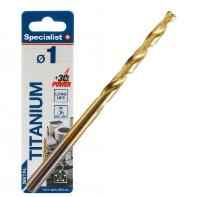 Сверло по металлу Specialist+ TITAN 1,0 мм, 2 шт в наборе, фото  | SNABZHENIE.com.ua
