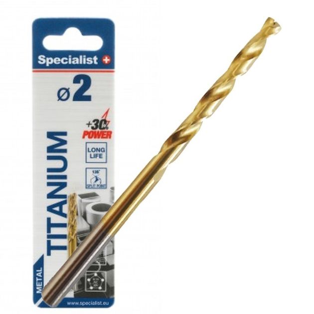 Сверло по металлу Specialist+ TITAN 2,0 мм, 2 шт., фото  | SNABZHENIE.com.ua