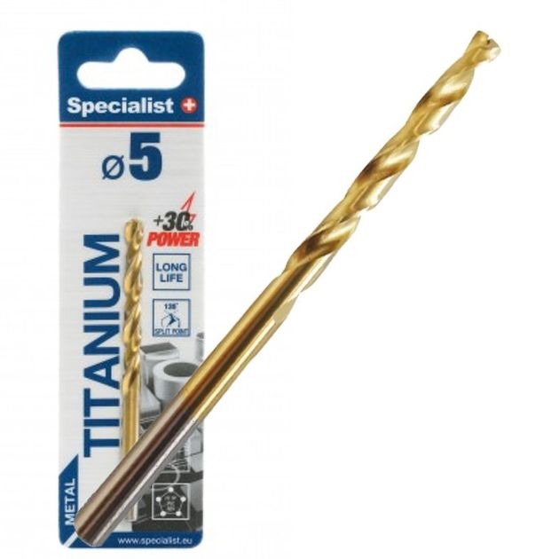 Сверло по металлу Specialist+ TITAN 5 мм, фото  | SNABZHENIE.com.ua