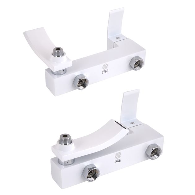 Смеситель для ванны Qtap Swan Cascada с поворотным изливом (c душевым гарнитуром) QTSWA260CRW45569 Chrome/White, фото , изображение 6 | SNABZHENIE.com.ua Смеситель для ванны Qtap Swan Cascada с поворотным изливом (c душевым гарнитуром) QTSWA260CRW45569 Chrome/White, фото , изображение 6 | SNABZHENIE.com.ua
