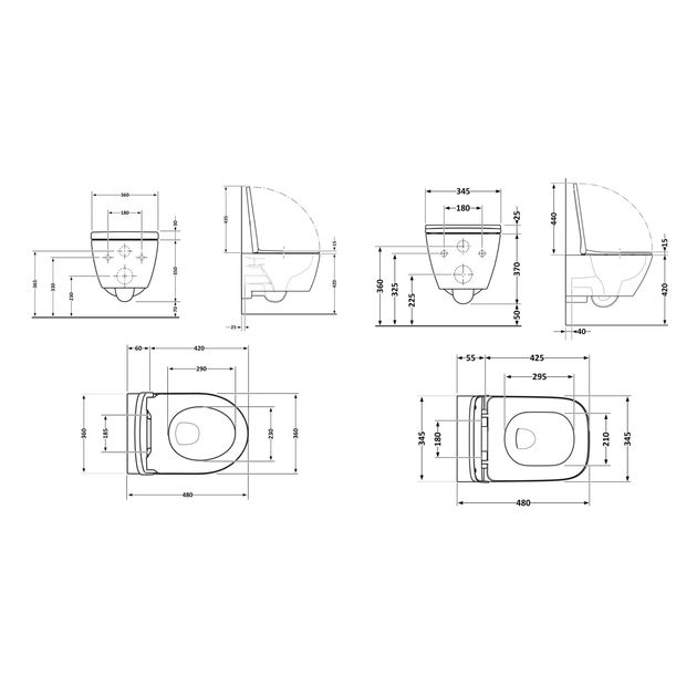 Акционный набор: Унитаз подвесной Jay Ultra Quiet QT07335177W 485х360х320 + Tern Ultra Quiet QT17332303ASW 490x365x325, фото , зображення 2 | SNABZHENIE.com.ua Акционный набор: Унитаз подвесной Jay Ultra Quiet QT07335177W 485х360х320 + Tern Ultra Quiet QT17332303ASW 490x365x325, фото , зображення 2 | SNABZHENIE.com.ua