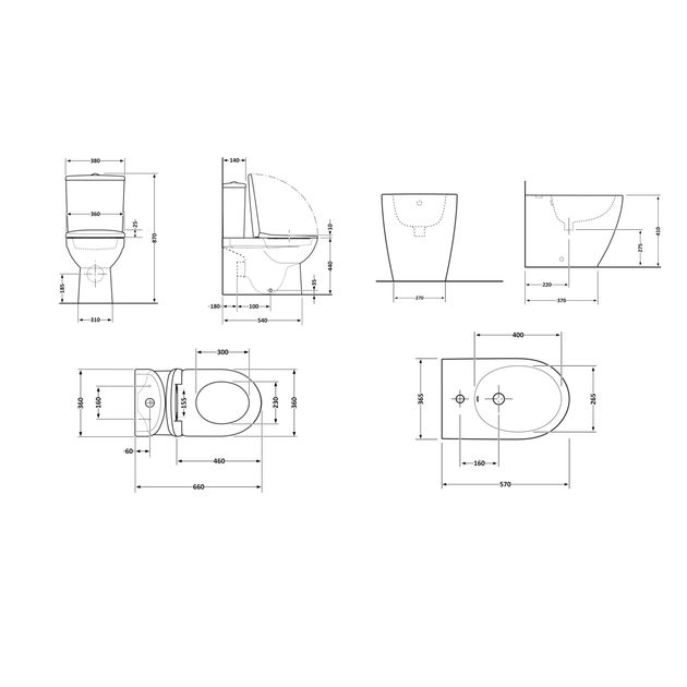 Акционный набор: Унитаз напольный Robin Ultra Quiet QT13226083AMB 660x360x855 Black + Биде напольное Robin QT13442141CMB 565x360x405 Black, фото , зображення 2 | SNABZHENIE.com.ua Акционный набор: Унитаз напольный Robin Ultra Quiet QT13226083AMB 660x360x855 Black + Биде напольное Robin QT13442141CMB 565x360x405 Black, фото , зображення 2 | SNABZHENIE.com.ua