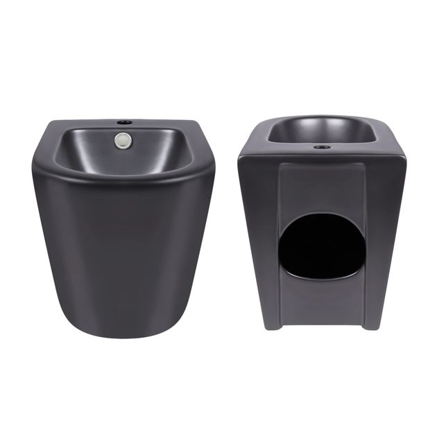 Акционный набор: Унитаз напольный Robin Ultra Quiet QT13226083AMB 660x360x855 Black + Биде напольное Robin QT13442141CMB 565x360x405 Black, фото , зображення 8 | SNABZHENIE.com.ua Акционный набор: Унитаз напольный Robin Ultra Quiet QT13226083AMB 660x360x855 Black + Биде напольное Robin QT13442141CMB 565x360x405 Black, фото , зображення 8 | SNABZHENIE.com.ua