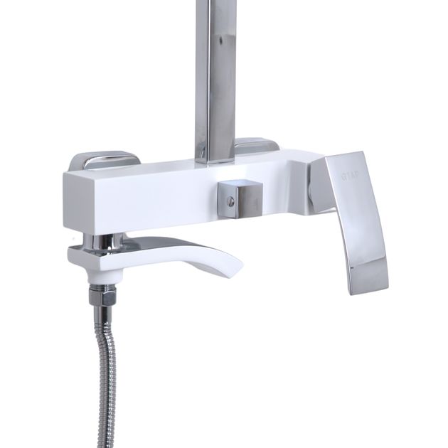 Душевая система универсальная Qtap Swan Cascada на три потребителя (с изливом) QTSWA111CRW45570 Chrome/White, фото , изображение 4 | SNABZHENIE.com.ua Душевая система универсальная Qtap Swan Cascada на три потребителя (с изливом) QTSWA111CRW45570 Chrome/White, фото , изображение 4 | SNABZHENIE.com.ua
