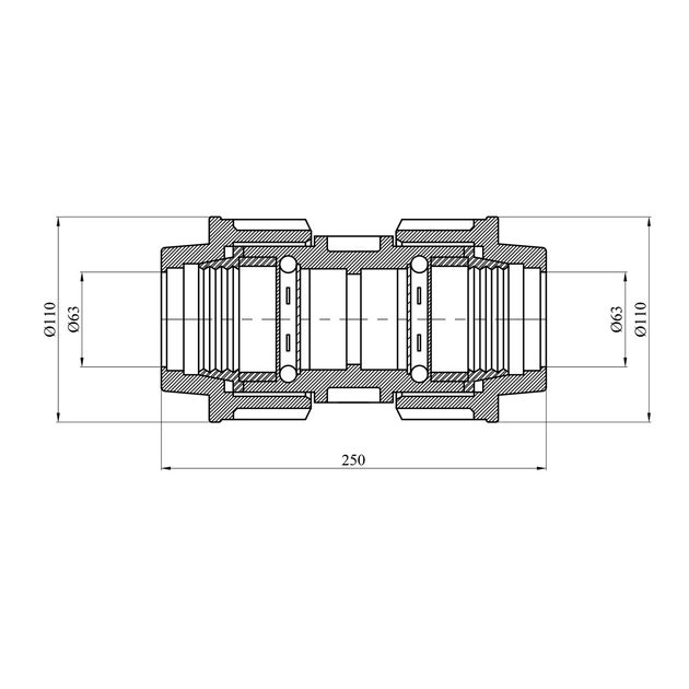 Муфта ПЭ SantehPlast 63х63 мм, фото  | SNABZHENIE.com.ua