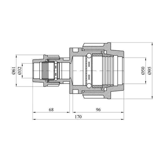 Муфта редукционная ПЭ SantehPlast 32х50 мм, фото  | SNABZHENIE.com.ua