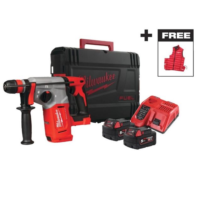 Перфоратор аккумуляторный бесщёточный SDS-PLUS MILWAUKEE M18 BLHXMC-502X (2,3 Дж) + ЖИЛЕКТА, фото  | SNABZHENIE.com.ua