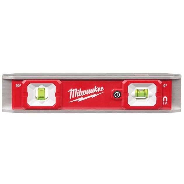 Уровень магнитный Torpedo MILWAUKEE, 23см з LED-підсвіткою, фото  | SNABZHENIE.com.ua