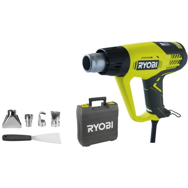 Фен строительный Ryobi EHG2020LCD, 2000Вт, 250/500л/мин, 50-650С, LCD, 0.8кг, фото , зображення 2 | SNABZHENIE.com.ua Фен строительный Ryobi EHG2020LCD, 2000Вт, 250/500л/мин, 50-650С, LCD, 0.8кг, фото , зображення 2 | SNABZHENIE.com.ua