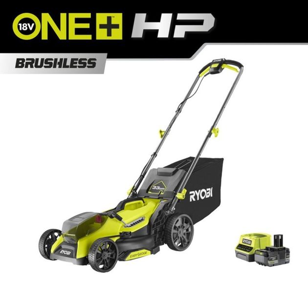 Газонокосилка аккумуляторная бесщёточная RYOBI RY18LMX33A-150 18В акб 1х5А·год 33см ONE+, фото , изображение 2 | SNABZHENIE.com.ua Газонокосилка аккумуляторная бесщёточная RYOBI RY18LMX33A-150 18В акб 1х5А·год 33см ONE+, фото , изображение 2 | SNABZHENIE.com.ua