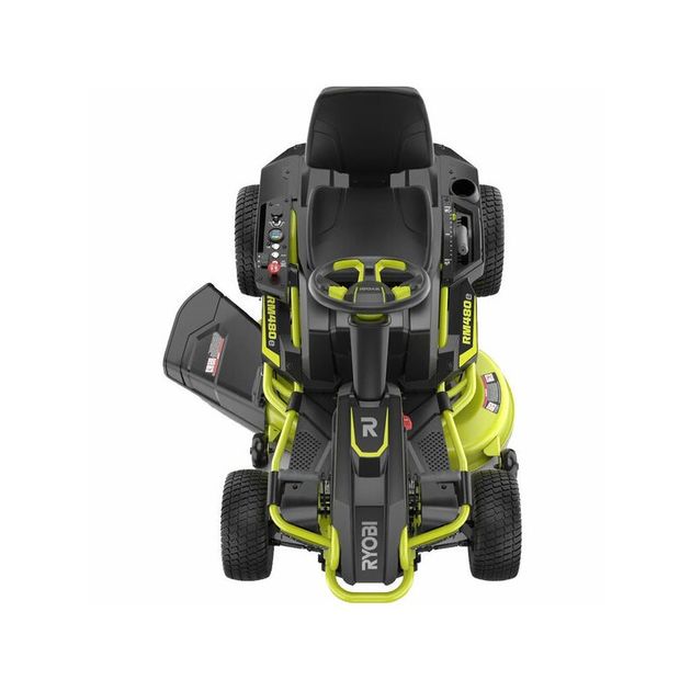 Газонокосилка-райдер RYOBI RM480E 48В, 35-115 мм, 96 см, до 10000 кв.м (АКБ 1х100 А·час и ЗУ), фото , зображення 3 | SNABZHENIE.com.ua Газонокосилка-райдер RYOBI RM480E 48В, 35-115 мм, 96 см, до 10000 кв.м (АКБ 1х100 А·час и ЗУ), фото , зображення 3 | SNABZHENIE.com.ua