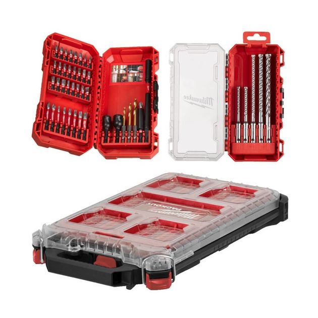 Набор бит ShW и буров SDS-PLUS MX4 MILWAUKEE в органайзере PACKOUT(4932498297/4932492004/4932471065), фото  | SNABZHENIE.com.ua