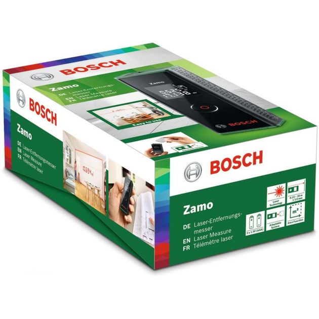 Bosch Далекомір лазерний Zamo, 0.15–20м, ±3мм, 0.085кг, фото , изображение 3 | SNABZHENIE.com.ua
