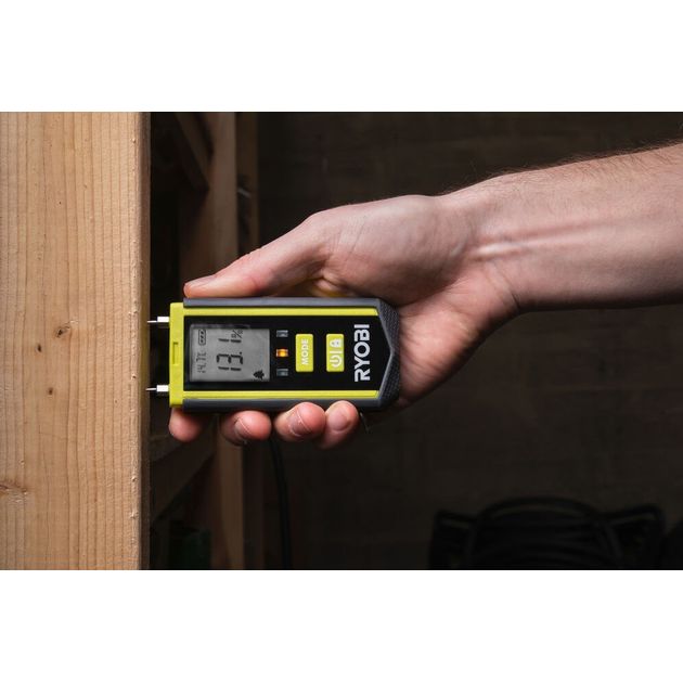 Ryobi Вологомір RBPINMM1 деревина/штукатурка/бетон ±2% 0.1кг, фото , зображення 4 | SNABZHENIE.com.ua Ryobi Вологомір RBPINMM1 деревина/штукатурка/бетон ±2% 0.1кг, фото , зображення 4 | SNABZHENIE.com.ua