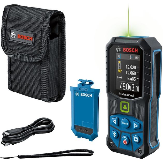 Bosch Далекомір лазерний GLM 50-27 CG, акумуляторний 3.7V, 0.05-50м, ±1.5мм, IP65, 0.17кг, фото  | SNABZHENIE.com.ua